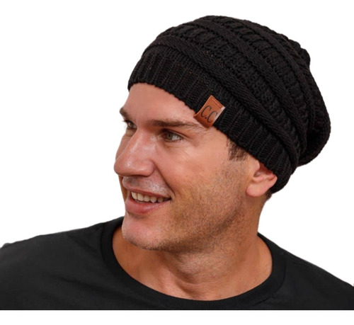 Gorro Masculino Em Tricô Estiloso Frio Inverno Pronta Entreg