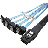 Cable Mini Sas-4 Sata 90 Grados - 50cm Azul