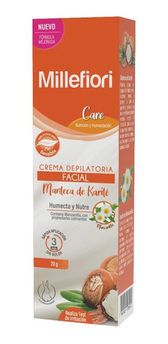 Crema Depilatoria Facial Piel Sensible 20 Gr Millefiori