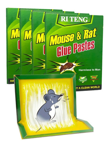Pack 12 Trampas Para Ratones Adhesiva Pegajosa Mouse & Ratas