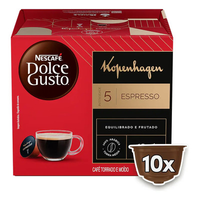 Café em Cápsula Torrado e Moído Kopenhagen Espresso Caixa 60g 10 Unidades Nescafé Dolce Gusto | MercadoLivre