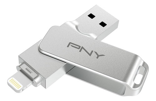 Pny Unidad Flash Dual Ios Usb 3.2 Duo Link De 128 Gb, Platea