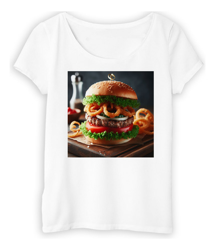 Remera Mujer Hamburguesa Burger Burga Comida Resto