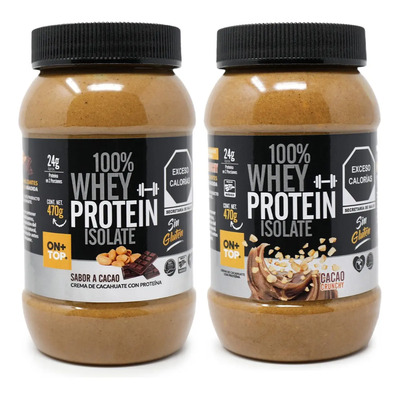 2 Pack Crema De Cacahuate Cacao Y Crunchy + Whey Protein Iso | Meses sin interés