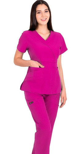 Pijama Medica Quirurgica Mujer Antifluidos Rosa Fucsia