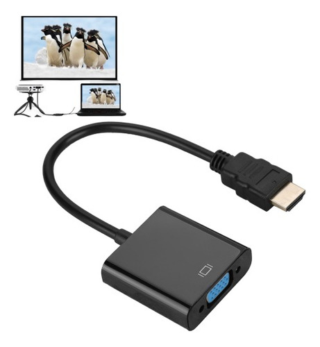 Convertidor Hdmi A Vga Con Audio + Gratis Microhdmi Minihdmi