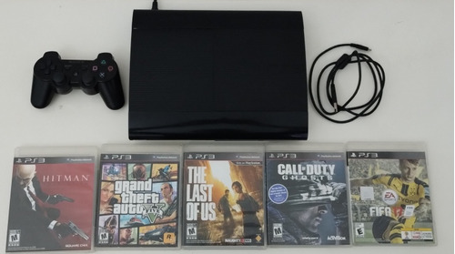 Playstation 3 Super Slim 500gb + Control Incluido + 5 Juegos