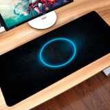 Mouse Pad Gamer Extra Grande Large 70x35 Circulo Azul