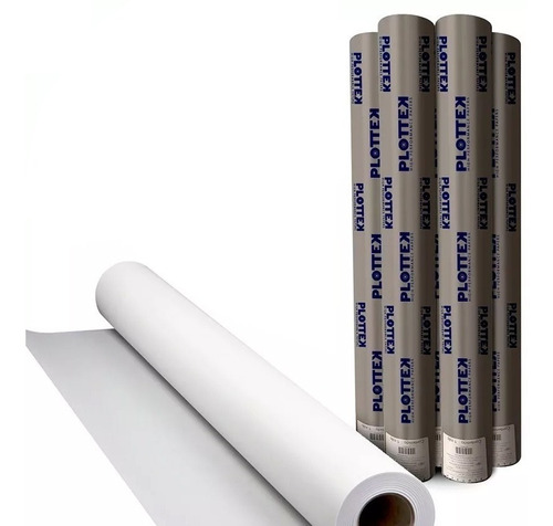 5 Rollos Papel Bond Plotter Bb 400 Plottek .91x50mts