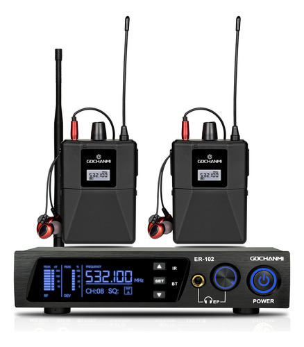 Gochami Er102 Sistema Monitor 1 Canal 2 Receptores Bluetooth