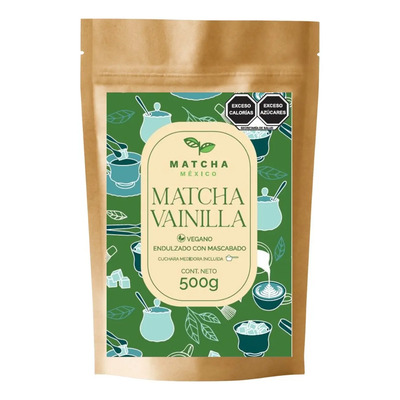Matcha México Con Vainilla 500g Endulzado Con Azúcar Mascabado Frape | MercadoLibre
