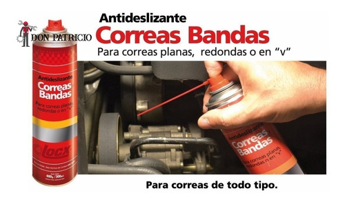 Aerosol Para Correas Polyv Elasticas Comunes Anti Ruido Locx