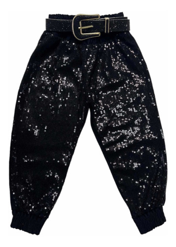 Calça Paetê Jogger Infantil Brilho Blogueirinha Novidade