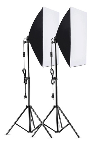 Set De 2 Lámparas De Fotografía, Kit De Vídeo, 50 X 70 Cm, 2