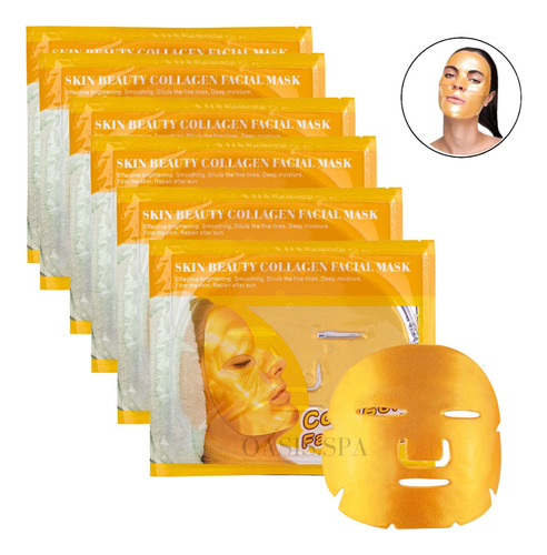 Mascarilla Facial Hidratante De Colageno Pack 6