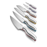 Set De Cuchillos De Acero C/ Protectores Cuisinart C77-12pcs Color Plateado