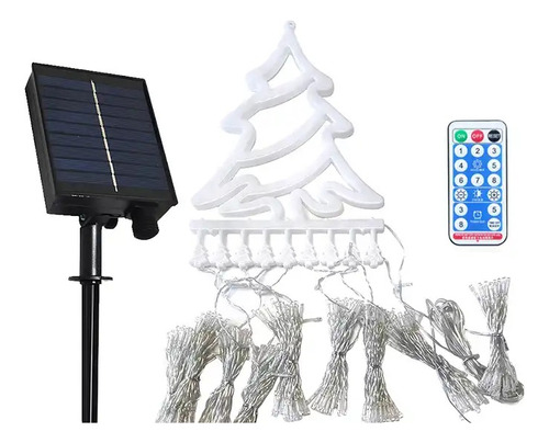 Guirnalda Solar Led Árbol Estrella 3mts Decoración Navidad