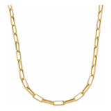 Corrente Cordao Oca Alongada 60cm Masculino Ouro 18k Cartier