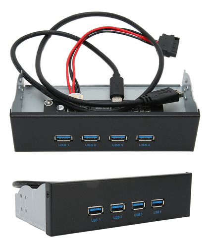 Hub Usb 3.2 Do Painel Frontal, 5,25 Polegadas, 4 Portas, Plu