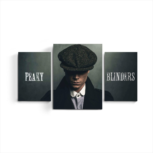 Cuadro Triptico Peaky Blinders Tommy Shelby Gánsters Deco