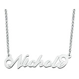 Collar De Plata De Ley Con Nombre Personalizado Nichole