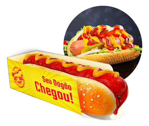 Embalagem Delivery Hotdog - 500 Unidades
