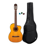 Violão Takamine Gc3 Nylon Elétrico Natural Afinador Bag Luxo