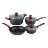 Gibson Home Juego De Utensilios De Cocina Marengo, Rojo, 7 .