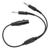 Adaptador De Auriculares De Aviación De Doble Enchufe Xlr A