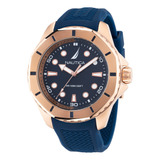 Reloj Napkms306 Koh May Bay Hombre Silicona Azul Moderno