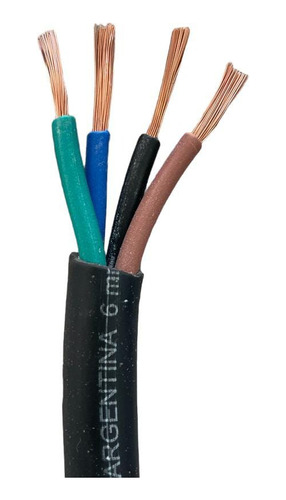 Cable Tipo Taller 4 X 6 Mm 20 Metros Bobina 4x6 Trifasica