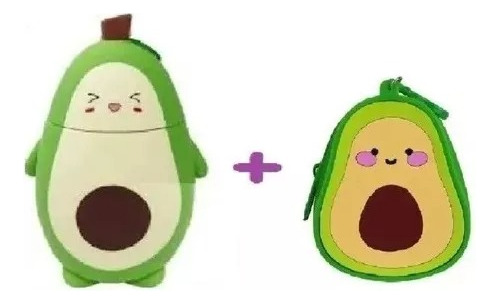 Termo De Aguatito Kawaii + Monedero Aguacatito Kawaii