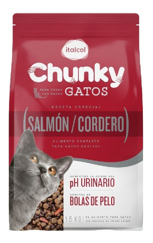 Chunky Gatos Salmón Y Cordero 1.5 Kg