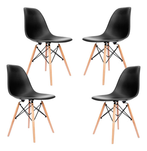 Set  X 4 Unidades Sillas Eames- Prestigio 