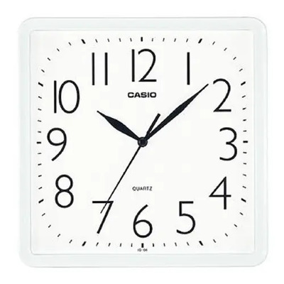 Reloj Pared Casio Iq-06-7d Analógico Cuadrado Blanco Blanco | Meses sin interés
