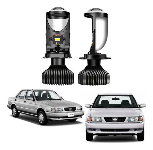 Kit Lupa Led Proyector Luz Baja Y Alta Nissan Tsuru Premium