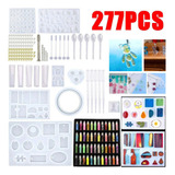 Kit De Molde De Resina Epóxi 277pcs Para Fazer Jóias