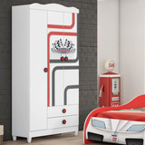 Guarda Roupa Infantil Fast Car Com 3 Portas - Branco