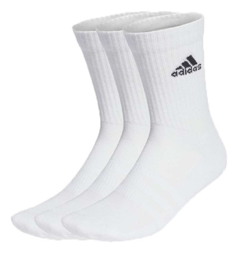 Meia adidas Cano Alto 3 Pares - Branco