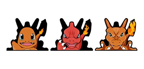 Sticker 3d Movimiento Anime Pokemon Fire Evolucion Charizard