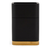 Vaso Porta Cepillo Dientes Phoenix Black Polyresin