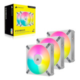 Kit Ventilador Triple Pwm Corsair Icue Af120 Rgb Elite White