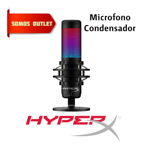 Micrófono Condensador Mod Rgb Quadcast Marca Hyperx Original