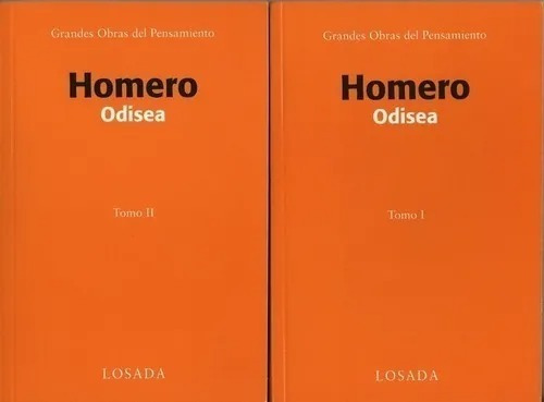 Homero La Odisea Tomos 1 Y Tomo 2 Completos Losada Usados