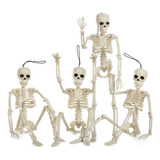 4 Piezas Decoraciones Esqueleto Halloween Con Juntas Móviles