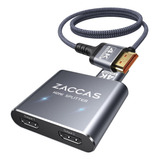 Zaccas Hdmi Splitter 1 En 2 Out, 4k Hdmi Pantall Duplicate/m