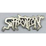Suffocation Logo Tipografic Metal Pin + Stock Rmp