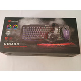 Kit Teclado Mouse Audifonos Mouse Pad Strike Me 3600 Dpi Mic