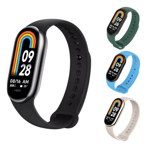 Relógio Mi Band 8 Global + 3 Pulseira + 1 Película Global