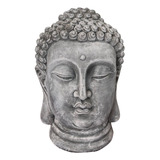 Cabeza Buda Decorativa Moderno Gris